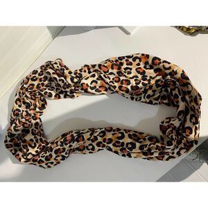 Cheetah Print Infinity Scarf With Pocket